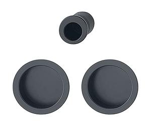 HOPPE Set di 2 conchiglie scorrevoli BL rotonde con manico a stella, in alluminio nero opaco