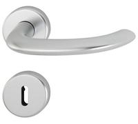 Hoppe - Set di 2 maniglie per porta su rosette marsiglia-color argento - Funzione chiave L -