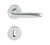Hoppe Set di maniglie per porte Verona con rosetta BB con cambio rapido, TS 37-47, alluminio argento anodizzato