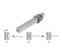 Hoppe - Pistone per maniglia in acciaio per porte, 8 x 70 mm