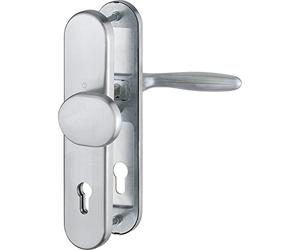 HOPPE Verona - Set di ricambio per porta d'ingresso per porta d'ingresso e porta d'ingresso con certificazione Ö, distanza 88 mm, in acciaio inox opaco, cilindro profilato lungo per porta di spessore 62-72 mm, senza protezione antitrazione nucleare, certificazione: RC2 secondo EN 1906, 1 guarnizione di sicurezza