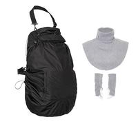 Hoppediz Copertura in pile 3 in 1, scaldante universale per portabebè e fascia, con parapioggia, collo scialle e scaldamani, pietra