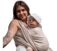 Hoppediz Grenada - Fascia per bebè in tessuto dalla nascita, da neonato a neonato, misto lino kbA, colore naturale, 5,40 m