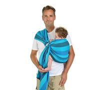 Hoppediz Ring-Sling, Fascia porta bebè per neonati e bambini con due anelli in alluminio, 0-36 mesi, 3-20 kg, Dublino