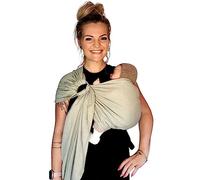 Hoppediz Ring-Sling, Fascia porta bebè per neonati e bambini con due anelli in alluminio, 0-36 mesi, 3-20 kg, Elba
