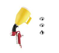 Hopper, pistola a spruzzo da 3 l, con ugelli da 4/6/8 mm, per pittura di soffitti, pareti (gomito giallo)