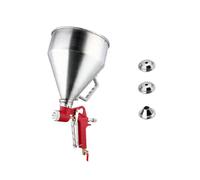 Hopper, pistola a spruzzo da 6 litri, con ugelli da 4/6/8 mm, per pittura di soffitti, pareti (argento)