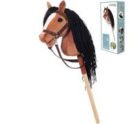HOPPIHORSE-Edizione Sportiva Hobby Horse A4, Cavallo con Bastone con Cavezza, redini, Tracolla, Coda e Impugnatura in Silicone, Hobby Horse Cavallo di Alta qualità in Peluche in Una Confezione Regalo