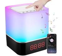 HOPPIK Altoparlante Bluetooth Multifunzione con Luce, 5 in 1 Sveglia Bambini, Dimmerabile Multicolore Lampada Comodino, Regalo per Ragazza Ragazzo Bambina, Regalo Donna, Idee Regalo Natale Compleanno