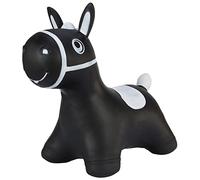Hoppimals Space Hopper Cavallo Gonfiabile per Bambini di età Pari o Superiore a 12 Mesi - Imballo con Confezione Regalo, Pompa Inclusa - Cavalcabile Bambino, Palla rimbalzante per Bambini - Nero