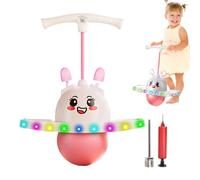 Hopping Ball, Adjustable Jumping Handle, Light-Up Toy with Bunny Ears, Adjustable Rope Length Jumper, 16.93x27.17 Inches Fun Games for Adults, Outdoor And Indoor Play