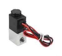 Hoppipola 1/4" NPT elettrovalvola a 2 vie normale chiusa 12V DC per aria acqua olio risposta rapida alluminio ottone