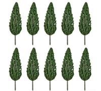 Hoppipola 10 pezzi in scala G modello ferroviario paesaggio alberi di pino verde scuro plastica alta 15 cm decorazione paesaggistica per treno set paesaggistica in miniatura