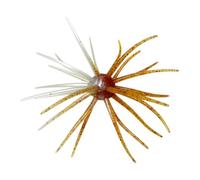 Hoppipola 10 ricci di mare galleggianti da 9 g, 10 cm, per esche in TPE bicolore, resistenti e resistenti ai morsi, adatti per pesca in acqua salata e acqua dolce (bianco/rosso)