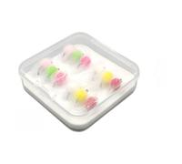 Hoppipola 12 esche per mosche a uova, colori misti con coda fluorescente, per trota, salmone, persico realistico, design a uovo di pesce, 6,5 cm (B)