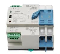 Hoppipola 2P 125A Interruttore automatico per solare/PV Dual Power, generatore di commutazione con montaggio su guida DIN, tempo di commutazione rapido ≤ 0,05s, materiale ignifugo (2P 125A 220V)