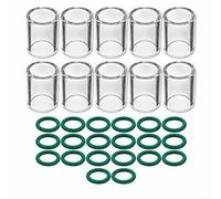 Hoppipola 30 pezzi kit di accessori per bruciatore di saldatura TIG per SR WP-17/18/26 & SR WP-9/20#10 tappo in vetro Pyrex e O-ring ad alta temperatura
