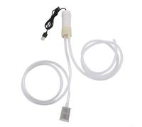Hoppipola 5V Pompa Acqua Autoadescante Alimentata USB Pompa Sottovuoto Compatta Portatile 4L/min Plastica Bianca Per Balcone Acquario Viaggi Con Tubo Diametro Interno 6mm Verticale (3 Metri)