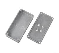 Hoppipola Alloggiamento in alluminio pressofuso argento Cassetta strumenti Project Box IP54 impermeabile per elettronica 1590A 1590B 1590BB 1590N1 1590XX 1590LB 1590G (100x50x26mm))