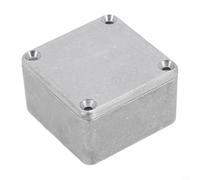 Hoppipola Alloggiamento in alluminio pressofuso argento Cassetta strumenti Project Box IP54 impermeabile per elettronica 1590A 1590B 1590BB 1590N1 1590XX 1590LB 1590G (1590LB(50.5x50.5x31mm))