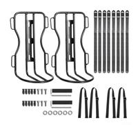 Hoppipola Borsa impermeabile per forcella anteriore della bici con portapacchi in lega di alluminio, per portapacchi in nylon resistente, per bici e scooter (2 portapacchi)