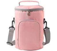Hoppipola Borsa termica per il pranzo, impermeabile, per ufficio e scuola, per grande capacità, con fodera in PEVA, 18 x 25 cm, colore: rosa