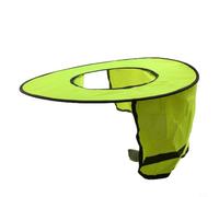 Hoppipola Casco di sicurezza protezione per il collo con parasole e per strisce riflettenti ad alta visibilità per cantiere, traspirante, leggero, ad asciugatura rapida (casco non incluso) (giallo