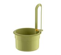 Hoppipola Cestino per lavello da appendere, multifunzione, per avanzi, facile da installare, in ABS, giallo (verde)