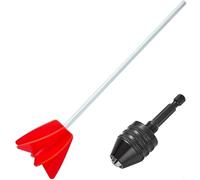 Hoppipola Confezione da 2 accessori per trapano per miscelatore, agitatore in resina epossidica da 10,8 cm, con gambo esagonale da 1/4", elica in metallo, trapani, vernici, rivestimenti e adesivi (B)
