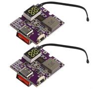 Hoppipola Confezione da 2 moduli di ricarica rapida fai da te da 22,5 W, display digitale USB- PD3.0 QC4+ circuito stampato 3,7 V batteria C display digitale)
