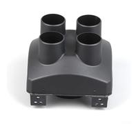 Hoppipola Convertitore di uscita di sfiato per riscaldatori diesel Webasto, adattatore per condotto dell'aria da 75 mm a 4 x 42 mm, diffusore in plastica nera per la distribuzione dell'aria calda