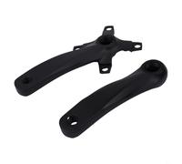 Hoppipola Coppia di pedivelle in lega di alluminio per bicicletta, lunghezza 152 mm, BCD104 mm, per ciclismo a 7-12 velocità, colore nero