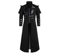 Hoppipola Costume da uomo steampunk, nero, gotico, vittoriano | Classico taglio frack, ideale per gli appassionati di steampunk, lavorazione dettagliata, design nero