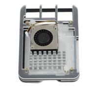 Hoppipola Custodia portatile in acrilico a 5 strati per Pi 5, compatibile con raffreddamento attivo ufficiale, accesso completo a tutte le porte, custodia protettiva trasparente