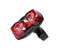 Hoppipola Fanale posteriore per bicicletta con doppio LED, per Red Mountain per fanale posteriore della bici, flash multi-modalità per guida notturna, design in plastica (rosso)