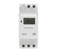 Hoppipola Interruttore relè temporale LCD digitale programmabile AC220V 16A per guida DIN con piano settimanale e tampone batteria