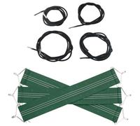 Hoppipola Kit di corde elastiche in lattice per sedie a sdraio pieghevoli, lunghezza 2,2 m e cinghie corte da 1,2 m, con fasce di rinforzo, per riparazione di sedie da giardino, spiaggia, verde, rosso