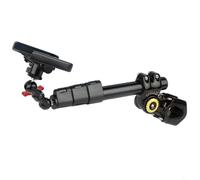 Hoppipola Kit per selfie per manubrio della bici, supporto per fotocamera del telefono in lega di alluminio con vite da 1/4 di pollice, per morsetto di rotazione a 360 per tondo da 28-32 mm e per