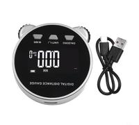 Hoppipola Misuratore di distanza digitale, 200 m, display LCD con retroilluminazione, USB-C, ricaricabile, 5 unità mm/cm/m/in/ft, memorizzazione dati per cantieri e fai da te