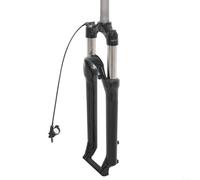 Hoppipola Mountain per forcella anteriore della bici, sospensione a molla a olio in lega di alluminio con blocco e controllo della spalla, blu (69,8 cm rosso chiaro)