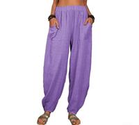 Hoppipola Pantaloni larghi da donna in morbido cotone, traspiranti e | 95% cotone, 5% elastan, morbido al tatto, traspirante, ideale per le giornate calde, quattro spaziose tasche