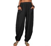 Hoppipola Pantaloni larghi da donna in morbido cotone, traspiranti e | 95% cotone, 5% elastan, morbido al tatto, traspirante, ideale per le giornate calde, quattro spaziose tasche