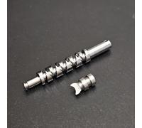 Hoppipola Parti di ricambio per mulinelli da baitcasting della serie Cyclone, include albero a chiocca in acciaio inox e tappo a forma di mezza luna, kit di riparazione mulinello da pesca argento
