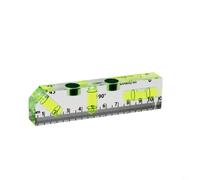 Hoppipola per mini livella a bolla multi-angolo con tre fiale, righello acrilico trasparente orizzontale misura 45 gradi, strumenti fai da te per incorniciare mobili camper, 95 mm (B)