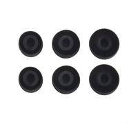 Hoppipola per orecchio in silicone morbido per Huawei FreeBuds 5i, sicuro per punte di ricambio, coperture protettive inodore, facili da installare, 3 paia S/per M/per L, bianco (nero)
