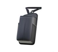 Hoppipola Porta fazzoletti per auto, per poggiatesta del sedile, in pelle PU, con tasche per telefono e carte, facile per 150 fogli, nero