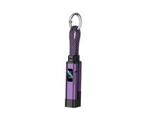 Hoppipola Portachiavi USB 4 in 1 per cavo di ricarica, ricarica rapida da 65 W con display digitale, multi-connettore portatile tipo USB per USB A, per gadget da viaggio compatto (viola)