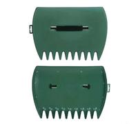 Hoppipola Rastrelli a mano per paletta per foglie, lavoro efficiente, per grandi afferratori da giardino per foglie e pacciamatura, strumenti ergonomici in plastica regolabili, confezione da 2 (verde