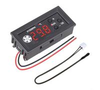 Hoppipola Regolatore di temperatura della ventola DC12V 1-100% regolatore da -9,9 a 99,9 C modulo display digitale con sonda per uso industriale di server PC (A)