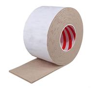 Hoppipola Striscia di feltro anti-condensa, 8 cm x 5 m, marrone, con forte auto-supporto, adesivo riutilizzabile per la prevenzione della rugiada, per vetro invernale